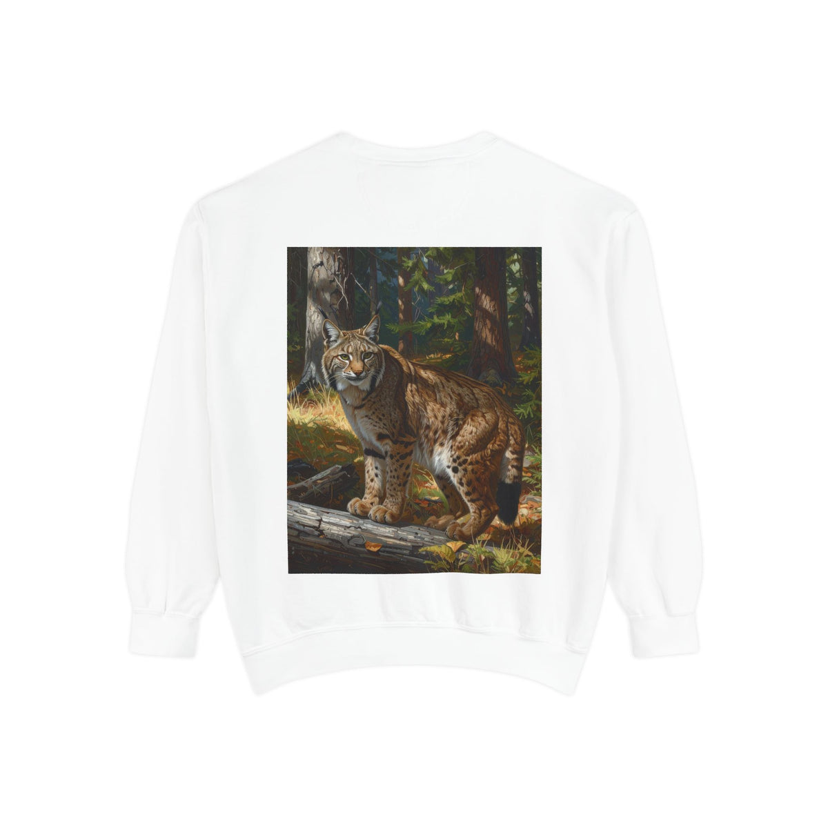 Bobcat Forest Sweatshirt — Wildlife Art Crewneck