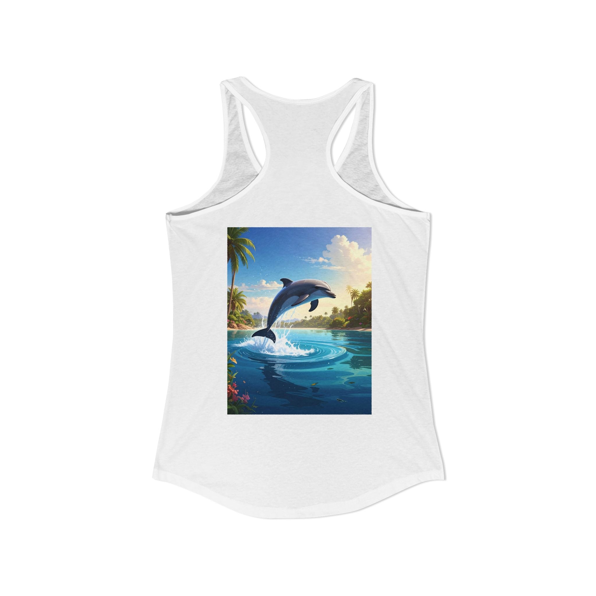 Dolphin-Women's Ideal Racerback Tank
