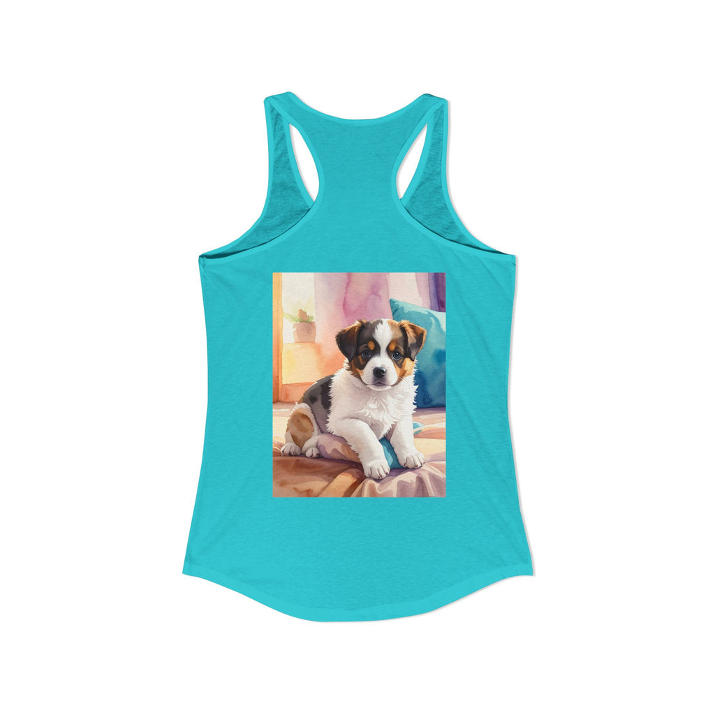 Cute Puppy-Women's Ideal Racerback Tank