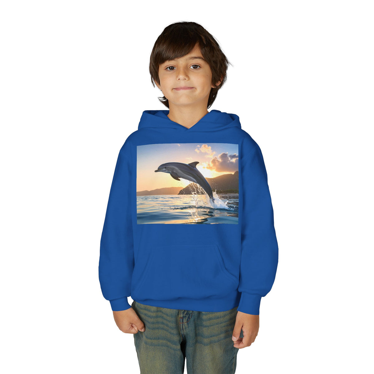 Dolphin Youth Heavy Blend Hooded Sweatshirt