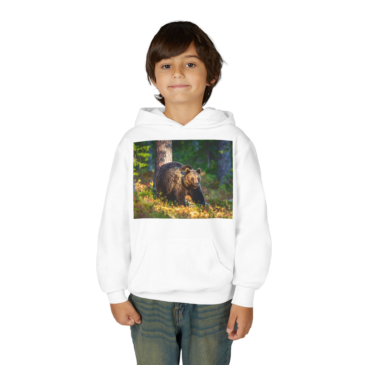 Bear Youth Heavy Blend Hooded Sweatshirt