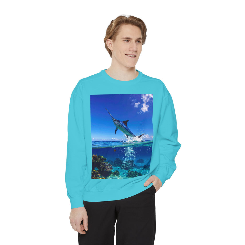 Marlin Ocean Sweatshirt — Tropical Sailfish Graphic Crewneck