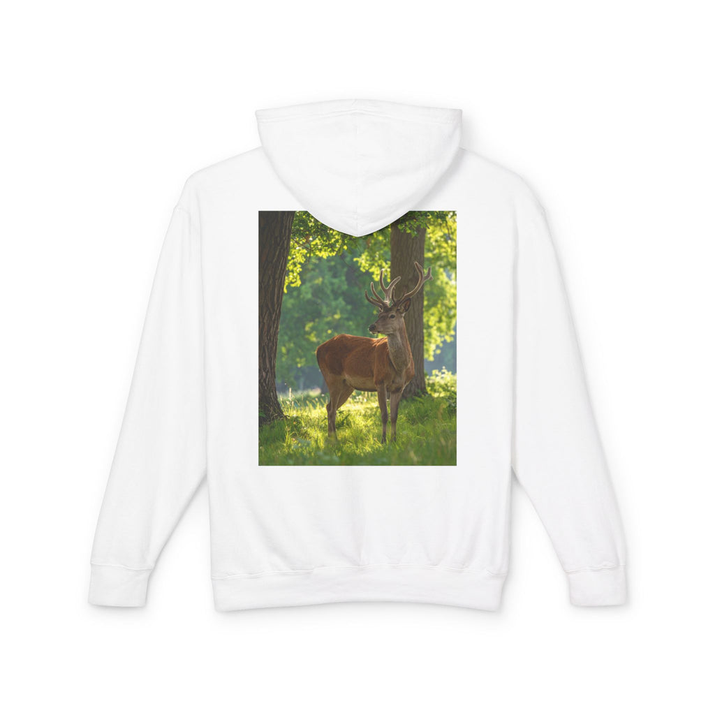 Deer in Sunlit Forest Hoodie — Nature Wildlife Photo Sweatshirt