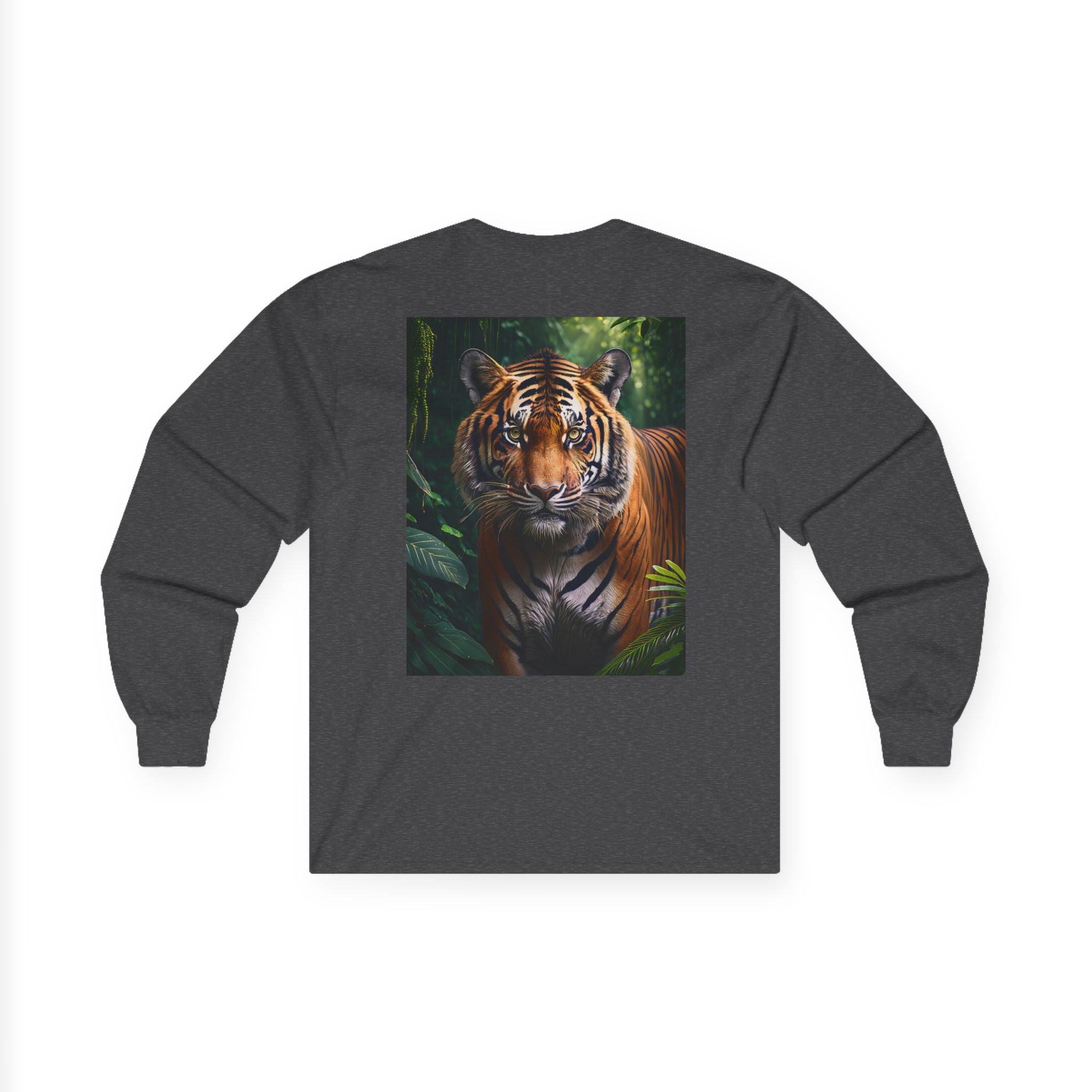 Tiger Portrait Long Sleeve Tee — Majestic Jungle Cat Graphic Shirt