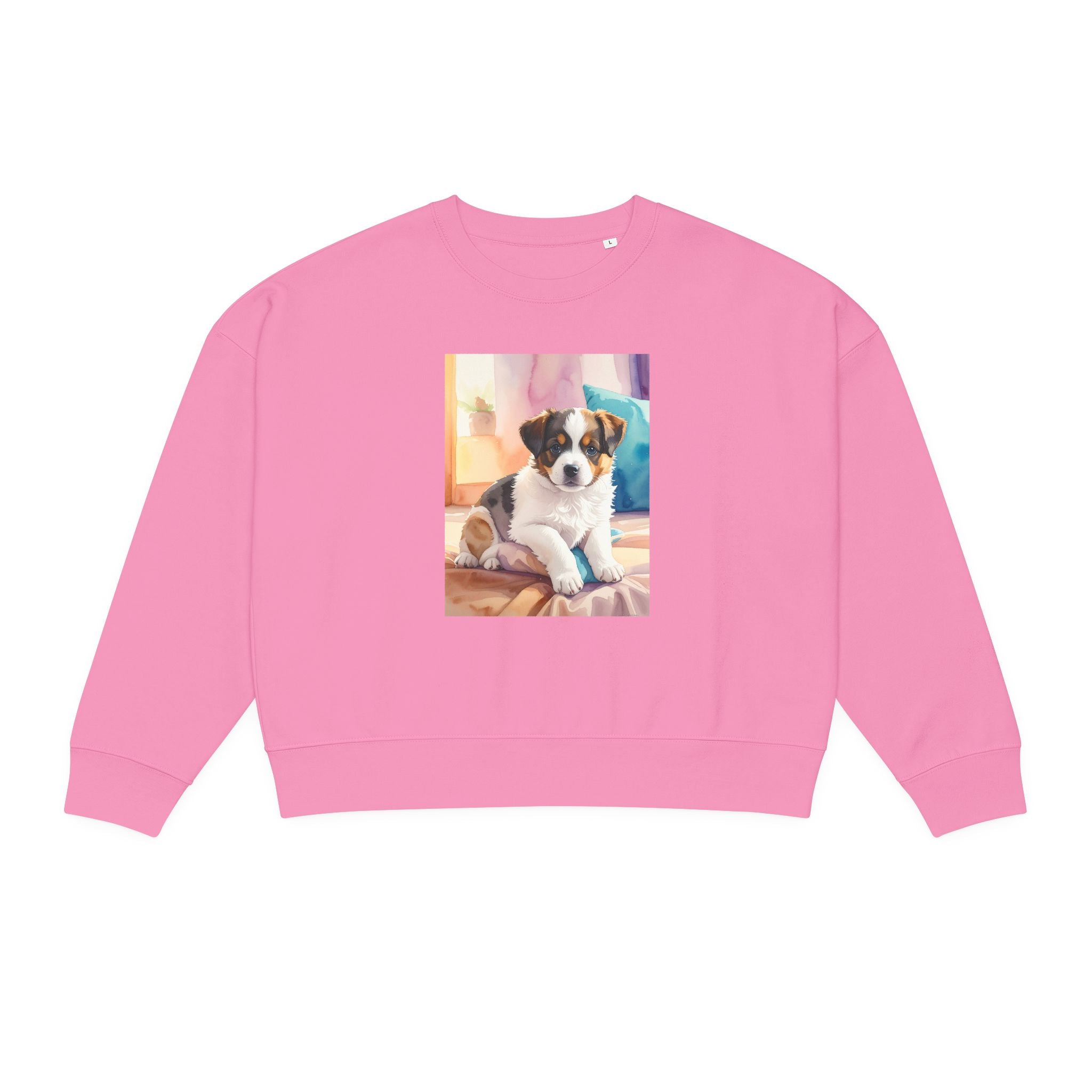 Women's Alma Organic Puppy Crew Neck Sweatshirt