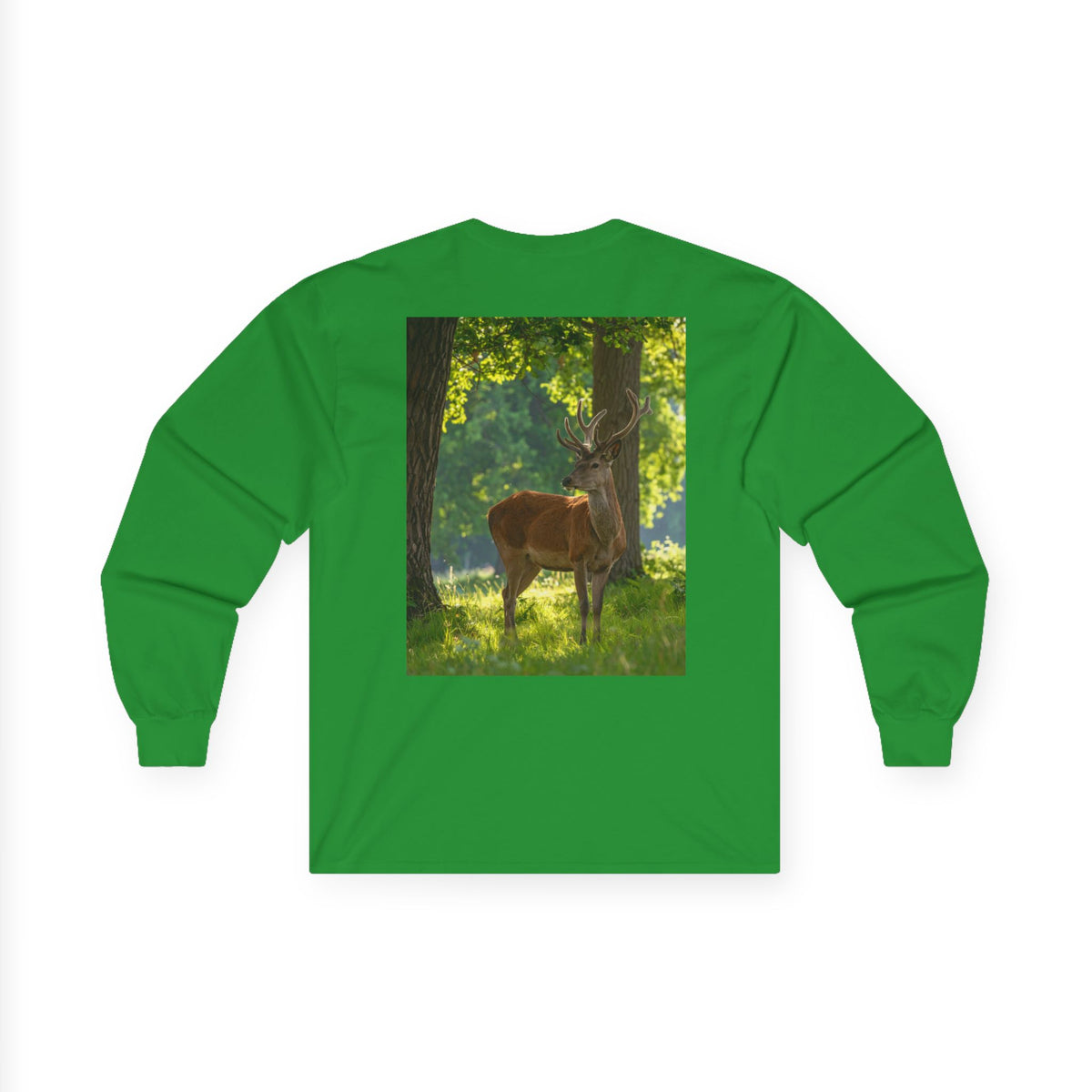 Deer in Sunlight Long Sleeve Tee — Nature Wildlife Photo Shirt
